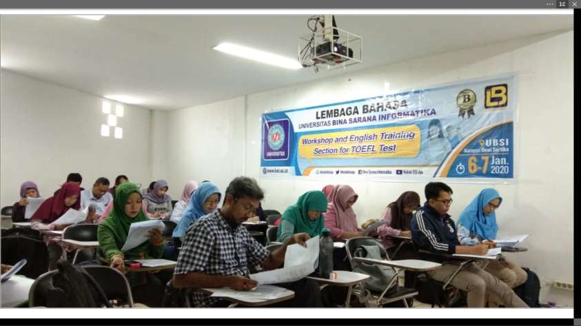 Workshop TOEFL UBSI