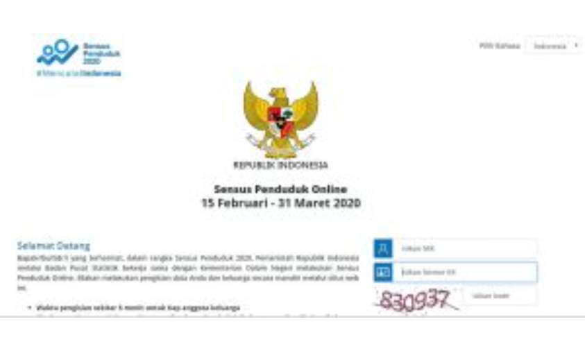BPS Lakukan Sensus Penduduk secara Online