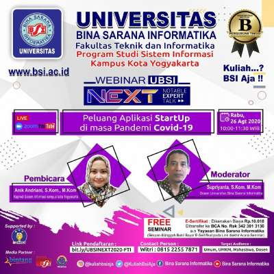 Webinar NEXT UBSI Yogyakarta
