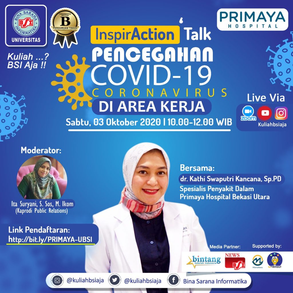 UBSI Akan Gelar ‘InspirAction Talk’ Bersama Primaya Hospital Guna Cegah COVID-19