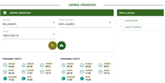 Jadwal Imsakiah