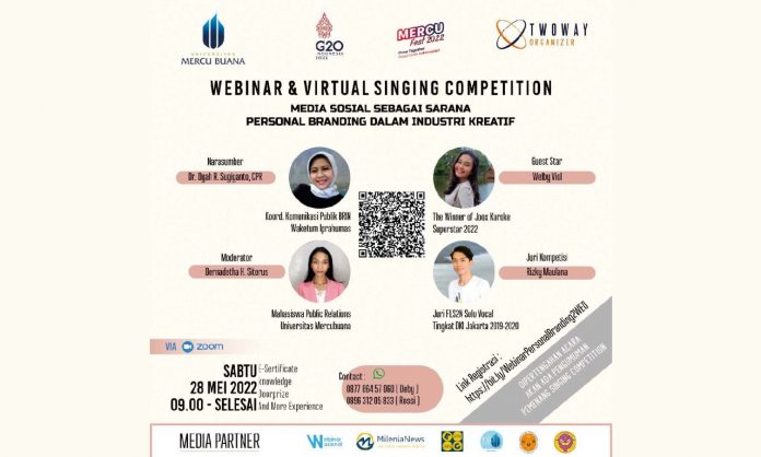 Ikuti Webinar Personal Branding dan Virtual Singing Competition