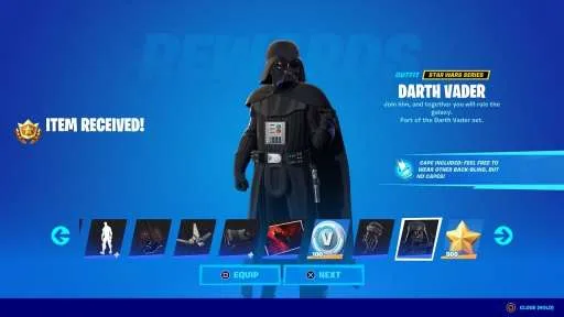 Fortnite Hadirkan Skin Darth Vader dan Indiana Jones di Musim Terbaru
