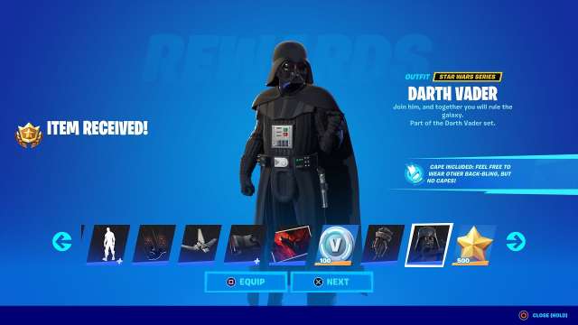 Fortnite Hadirkan Skin Darth Vader dan Indiana Jones di Musim Terbaru