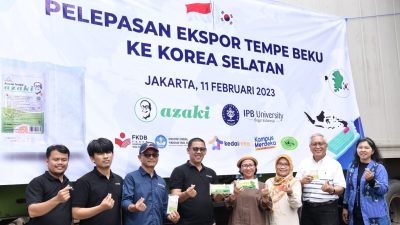 IPB University Ekspor Perdana Tempe Beku 17,2 Ton ke Korea Selatan