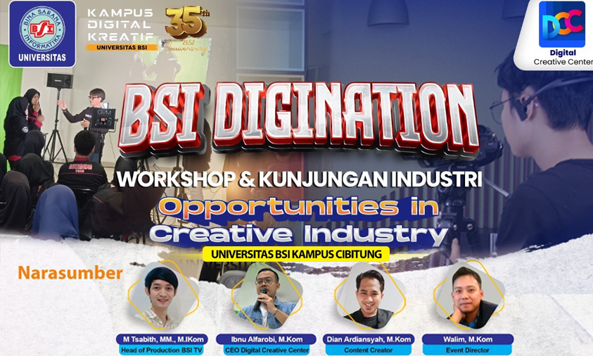 Kampus Digital Kreatif Universitas BSI Gandeng Startup Hadirkan BSI Digination