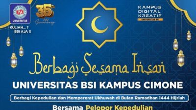 Universitas BSI Kampus Tangerang Siap Gelar Berbagi Kepedulian di Ramadhan 1444H