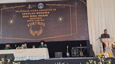 Hadiri Wisuda SMA Bina Insani, Walikota Bogor Berikan Tips Sukses Meraih Masa Depan