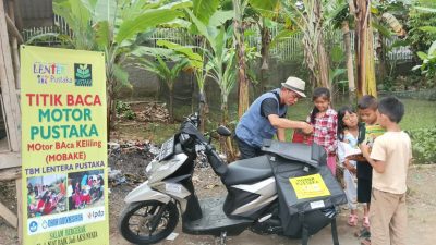 Membangun Peradaban Anak, Motor Pustaka Beroperasi di Kaki Gunung Salak Bogor