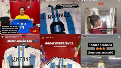 Penggawa Timnas yang Mendapat Baju dari Pemain Argentina