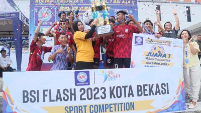 SMKN 3 Bekasi juara 1 bsi flash futsal competition