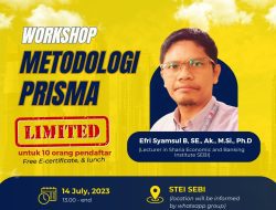 SIBERC dan Dosen Tetap Akuntansi Syariah STEI SEBI Gelar Workshop Metode Riset PRISMA