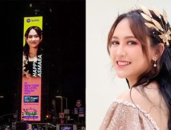 Wajah Happy Asmara Muncul di Times Square New York
