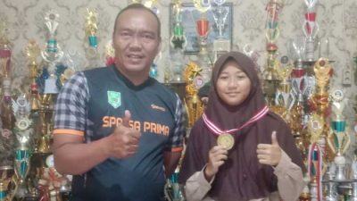 Jihan berhasil meraih 3 medali sekaligus. (Sumber: Radar Sukabumi)
