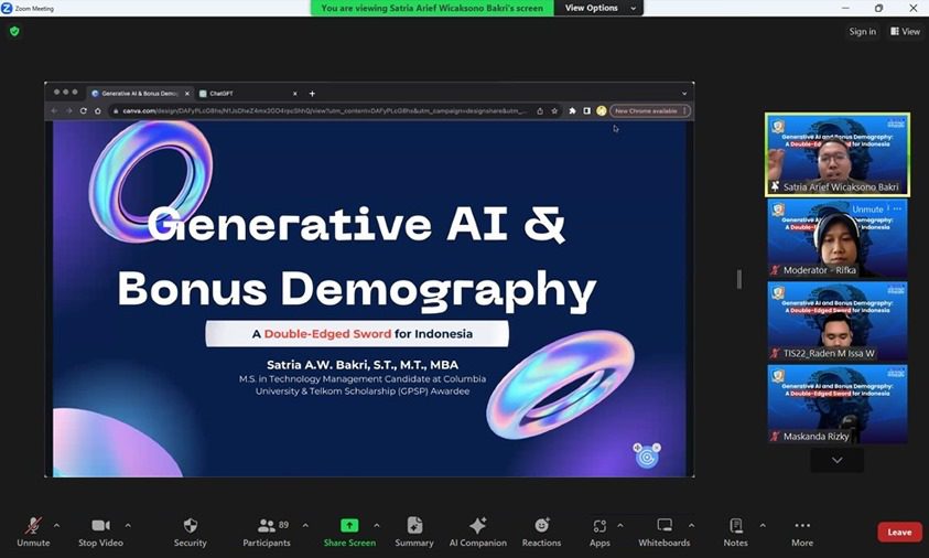 Webinar Generative AI & Bonus Demography