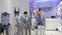 Business Development Manager Somethinc Aesthetic Clinic Andreas Antoninus, Co-Founder BeautyHaul Group Benny Yahya, dan VP Marketing BeautyHaul Group Christofer Samuel Lesmana secara resmi membuka gerai perdana Somethinc Aesthetic Clinic di Mall of Indonesia Kelapa Gading.