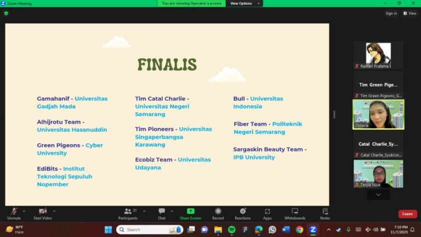 Hadirkan W-Digital, Tim Green Pigeons Jadi Juara 2 di Kompetisi Business Plan Imagepreneur
