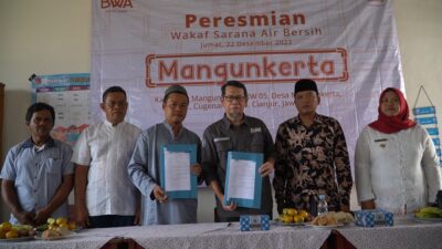BWA Resmikan Wakaf Sarana Air Bersih Ke-52 di Desa Terdampak Gempa Cianjur