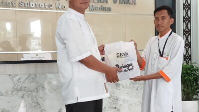 Melalui Paket Sembako, BMH Berbagi Bahagia dengan Mendukung Festival Ramadhan Gelaran Kanwil Kemenag Sumut