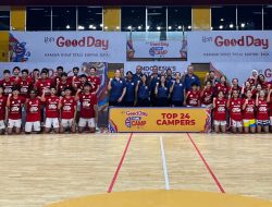 Aksi Tim Akrobatik Slam Dunk asal Hungaria Buka Rangkaian Kopi Good Day DBL Fest 2024 di Jakarta