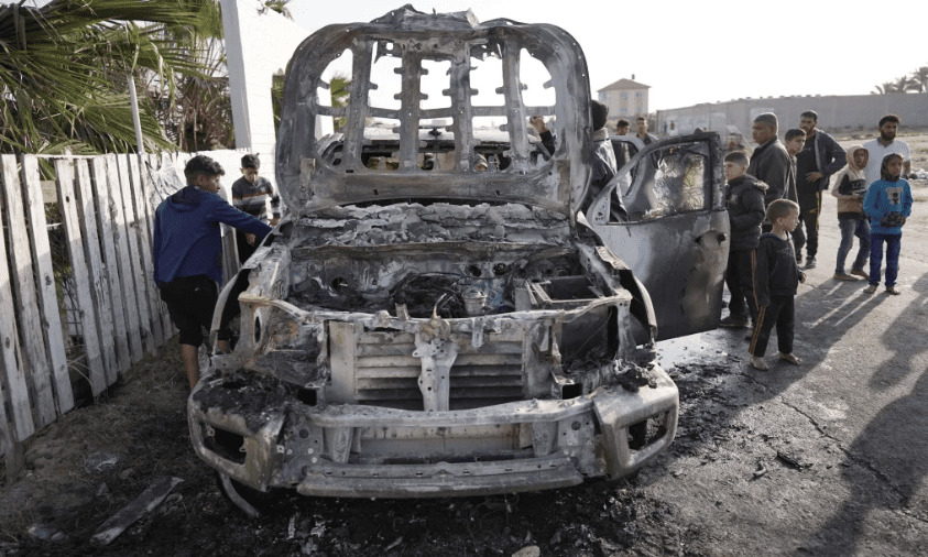 mobil kemanusiaan di bom Israel