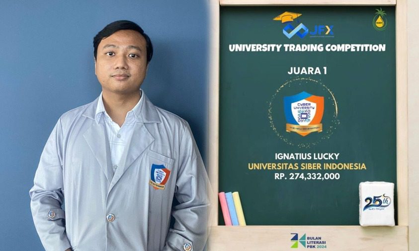 Mahasiswa Cyber University Juara 1 University Trading Competition