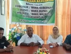 Paslon Bupati Dan Wakil Bupati Sarmi Lakukan Pemeriksaan Kesehatan
