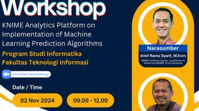 Kenalkan KNIME Pada Mahasiswa, Prodi Informatika UNM Akan Gelar Workshop Bersama Pakar