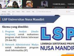 Dorong Keterampilan di Bidang IT, LSP Universitas Nusa Mandiri Sinergi dengan Fakultas Teknologi Informasi Adakan Pembekalan Sertifikasi Kompetensi