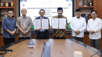 BAZNAS dan Bank Tanah Teken MoU untuk Optimalisasi ZIS dan Penyediaan Lahan Masjid