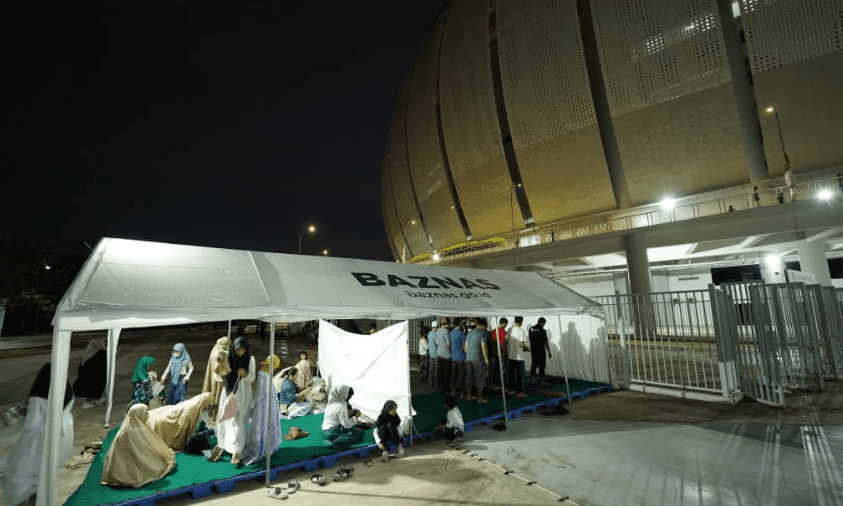 BAZNAS geralar Mushalah darurat di JIS Ramadhan Fest pada Minggu (16/3).