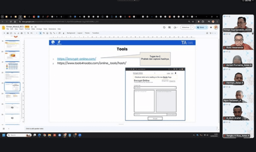 dosen cu ikut serta pelatihan basic cyber