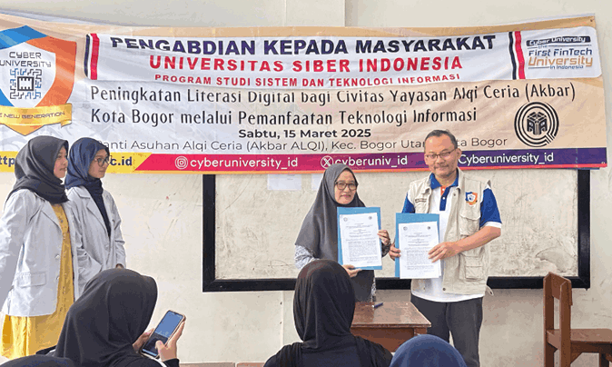 Penandatanganan MoU Cyber University dengan Yayasan Akbar Alqi