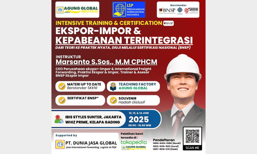 Pelatihan Offline Exclusive AGUNG GLOBAL untuk Persiapan Karir Anda (Gambar: https://agungglobal.id/)