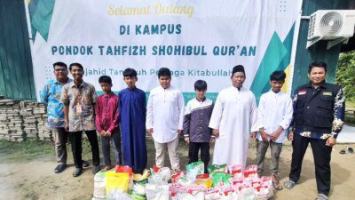 BMH Salurkan 150 Kg Beras untuk Santri Pesantren Tahfidz Shohibul Qur’an Selimau