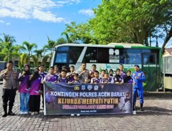 Kapolres Aceh Barat Lepas 21 Atlet Ikuti Kejurda Merpati Putih Piala Kapolda Aceh 2025
