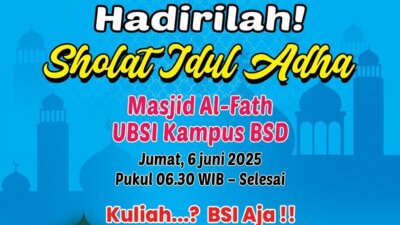 UBSI Kampus BSD Akan Gelar Sholat Idul Adha dan Pemotongan Hewan Qurban untuk Warga Sekitar