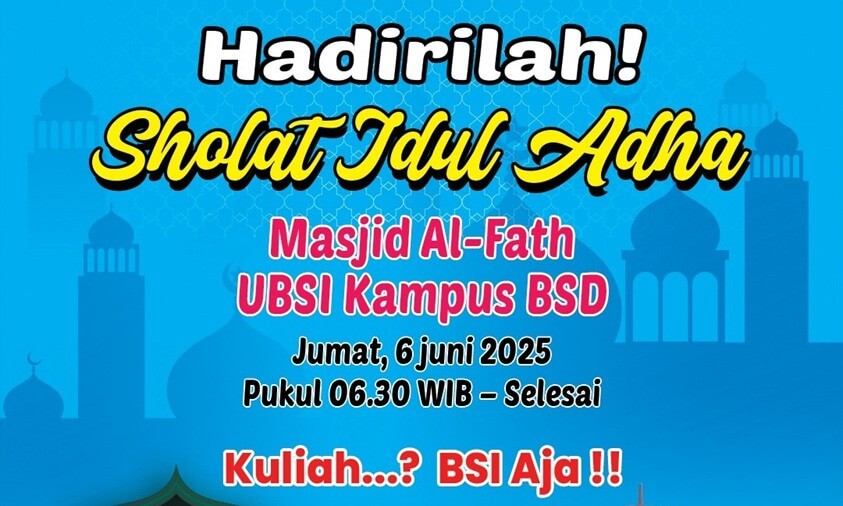 UBSI Kampus BSD Akan Gelar Sholat Idul Adha dan Pemotongan Hewan Qurban untuk Warga Sekitar