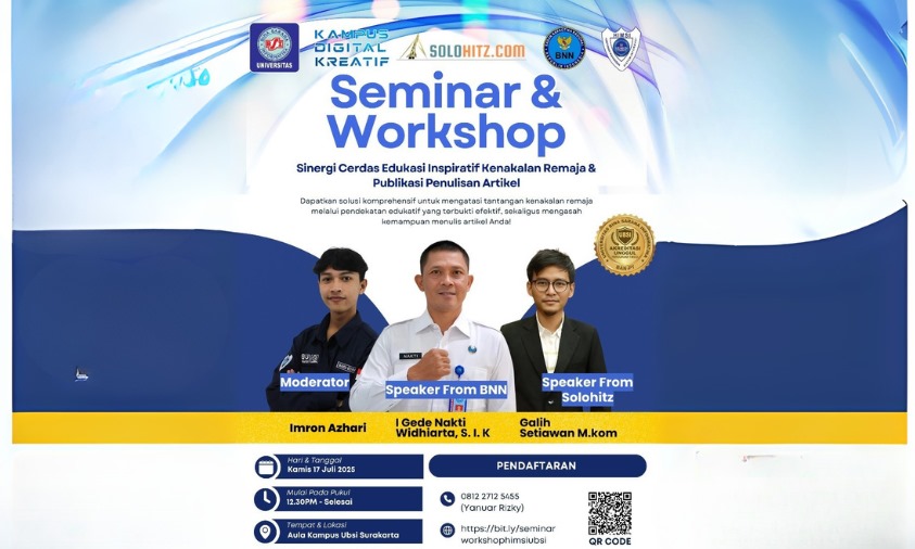 HIMSI UBSI Solo Angkat Isu Kenakalan Remaja dan Literasi Digital Lewat Seminar Inspiratif