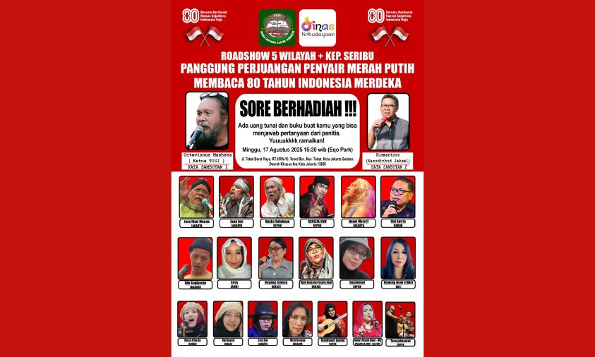 Road Show Puisi Merah Putih: 20 Penyair Ramaikan Jakarta & Kepulauan Seribu