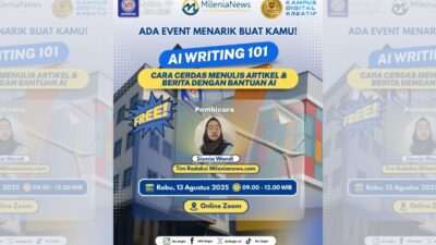 UBSI dan MileniaNews Gelar Workshop “AI Writing 101” untuk Siswa SMK PKL
