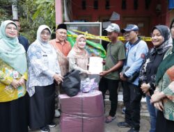 Baznas Kota Depok Bersama PKK Salurkan Bantuan Kebutuhan Pokok untuk Korban Ledakan Tabung Gas di Harjamukti