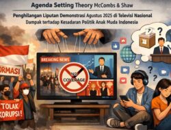 Penghilangan Liputan Demonstrasi Agustus 2025 di Televisi Nasional: Analisis Teori Agenda Setting McCombs & Shaw dan Dampaknya terhadap Kesadaran Politik Anak Muda Indonesia