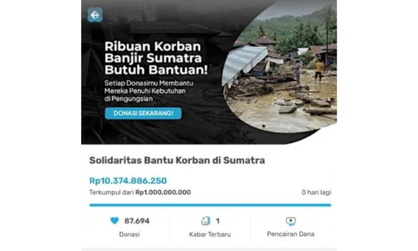 Donasi Korban Banjir Sumatera