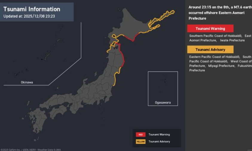 Gempa Magnitudo 7,5 Jepang