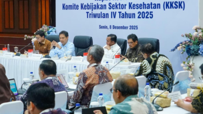 Kemenkes, BPOM, BPJS Kesehatan dan BKKBN gelar rapat koordinasi triwulan IV pada Senin (8/12). Foto: humas Kemenkes