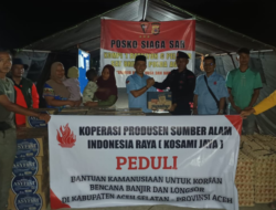 KOSAMI Jaya Ulurkan Bantuan, Hangatkan Harapan Warga Korban Banjir Aceh Selatan