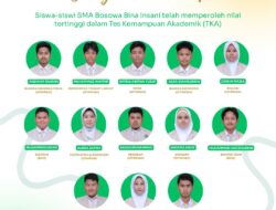 Siswa SMA Bina Insani Tunjukkan Prestasi Terbaik Dalam Tes Kemampuan Akademik (TKA)