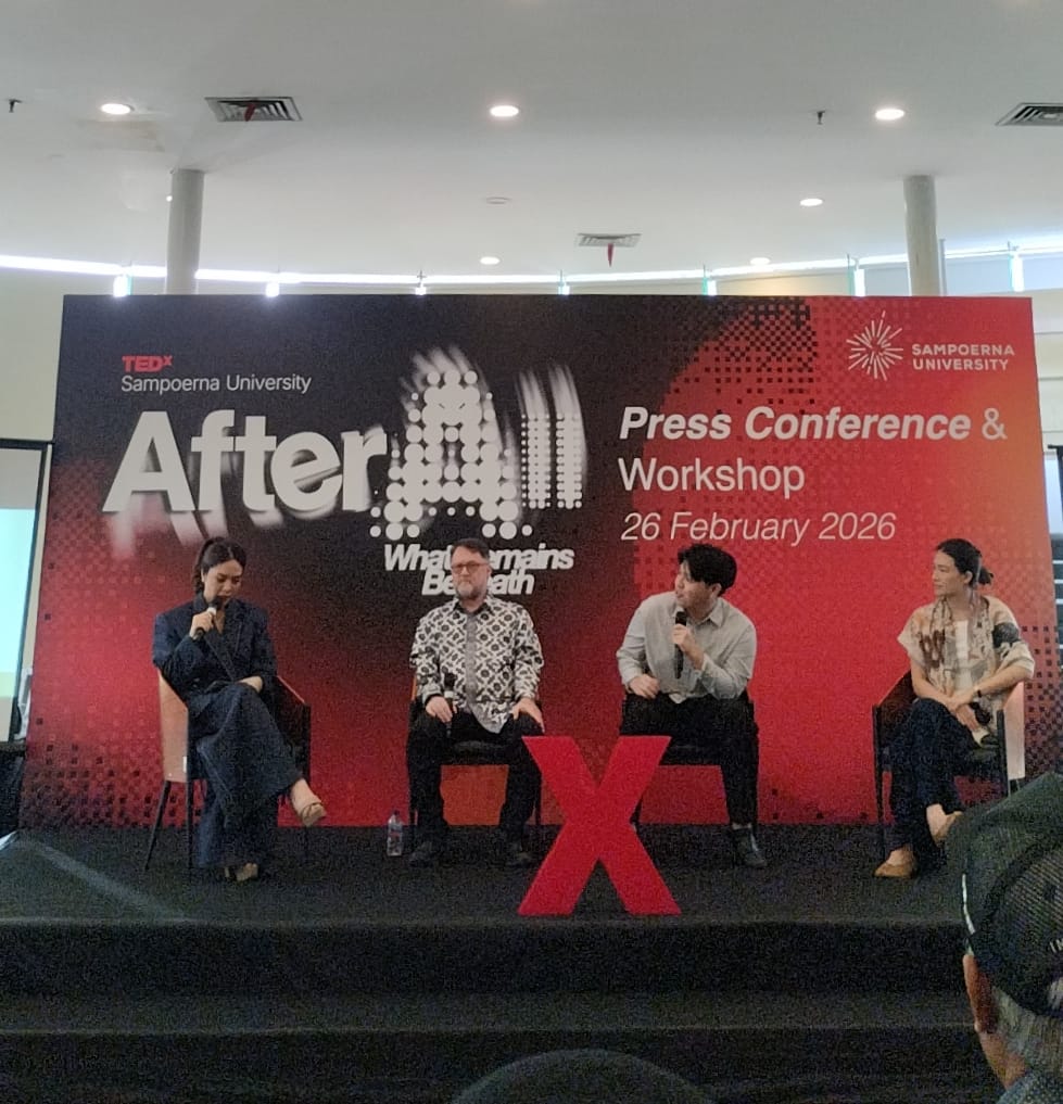 Press Conference Sampoerna University kembali menggelar TEDxSampoerna University 2026 dengan tema "AfterAll: What Remains Beneath"