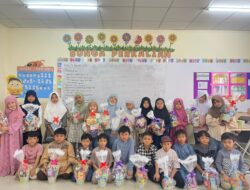 Semangat Berbagi, Siswa Kelas 1 dan  2 SD Prestasi Global-Depok Kreatif Membuat dan  Berbagi Parsel Ramadhan